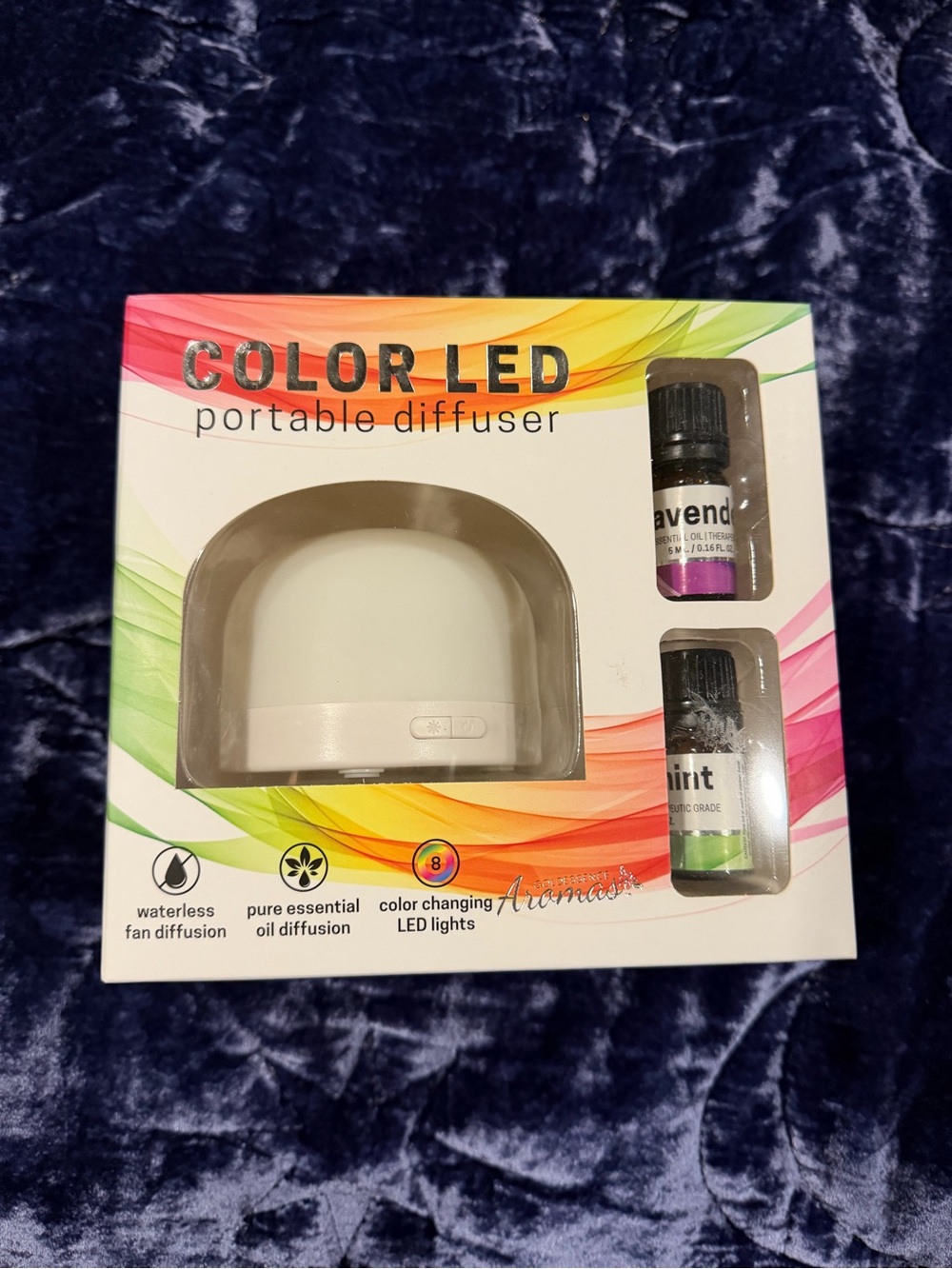 Color LED Portable Diffuser - White